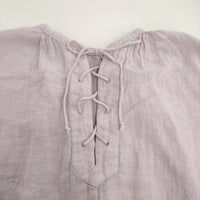 nest Robe リネン天然染め近江晒しレースアップワンピース 01251-1076 ワンピース 25SS ピンク レディース ネストローブ【中古】5-1011M♪