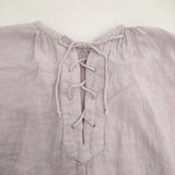 nest Robe リネン天然染め近江晒しレースアップワンピース 01251-1076 ワンピース 25SS ピンク レディース ネストローブ【中古】5-1011M♪
