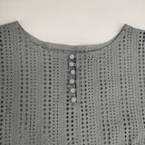 nest Robe コットンカットワークレース×リネン ドレス 01232-1043 ノースリーブ ワンピース ブルーグレー レディース ネストローブ【中古】6-0601S∞