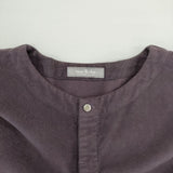 nest Robe 01203-1062 後染め加工モールスキンリネン切替 ブラウス シャツ パープル レディース ネストローブ【中古】5-1126T∞