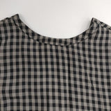 ayanoguchiaya 野口アヤ tsunagi dress 定価49000円 チェック キュプラ オールインワン ツナギ グレー ブラック レディース【中古】6-0422S∞
