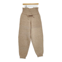 fofofofa HARVEST KNIT PANTS 定価38500円 ウール アルパカ モヘヤ シルク ニット パンツ ベージュ レディース【中古】5-1011T♪