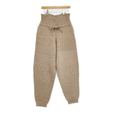 fofofofa HARVEST KNIT PANTS 定価38500円 ウール アルパカ モヘヤ シルク ニット パンツ ベージュ レディース【中古】5-1011T♪
