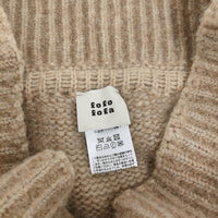 fofofofa HARVEST KNIT PANTS 定価38500円 ウール アルパカ モヘヤ シルク ニット パンツ ベージュ レディース【中古】5-1011T♪