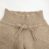 fofofofa HARVEST KNIT PANTS 定価38500円 ウール アルパカ モヘヤ シルク ニット パンツ ベージュ レディース【中古】5-1011T♪