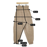 fofofofa HARVEST KNIT PANTS 定価38500円 ウール アルパカ モヘヤ シルク ニット パンツ ベージュ レディース【中古】5-1011T♪