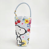FEILER 新品 SNOOPY スヌーピー ボトルポーチ フルーツ＆フラワー 定価11000円 ポーチ ライトブルー レディース フェイラー【中古】5-1011G♪