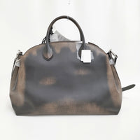COACH 新品 SFT EMPIRE 48 ソフトエンパイアキャリーオールバッグ 48・ラブドレザー 定価187000円 ブラック ブラウン コーチ【中古】5-1011G♪