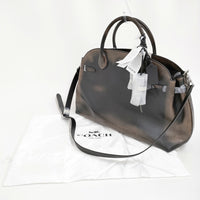 COACH 新品 SFT EMPIRE 48 ソフトエンパイアキャリーオールバッグ 48・ラブドレザー 定価187000円 ブラック ブラウン コーチ【中古】5-1011G♪