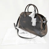 COACH 新品 SFT EMPIRE 48 ソフトエンパイアキャリーオールバッグ 48・ラブドレザー 定価187000円 ブラック ブラウン コーチ【中古】5-1011G♪