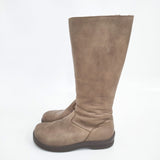 BIRKENSTOCK footprints サイドジップ レザー革 25cm ロング ブーツ ベージュ レディース ビルケンシュトックフットプリンツ【中古】5-1112T◎