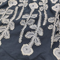 mina perhonen frost garden 刺繍 サイズ40 定価99000円 acs5372 ロングスカート 24SS ネイビー レディース ミナペルホネン【中古】5-1011M♪
