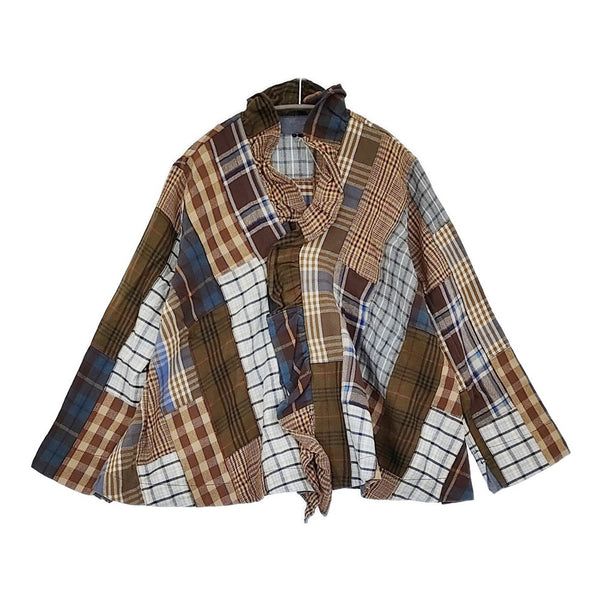 45R/45rpm 未使用 インドネルパッチワークのカシュクールブラウス 24AW ブラウン レディース フォーティーファイブアールピーエム【中古】5-1011M♪