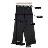 Unaca サロペットパンツ 591-6280015 ポリエステルワイド パンツ ブラック レディース アナカ【中古】6-0214G∞