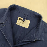 MHL. 595-6158500 DENIM CANVAS DRESS コットン プルオーバー ワンピース ブルー レディース エムエイチエル【中古】6-0214M∞