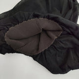 mame Sheer Draping Knitted Skirt サイズ1 定価60500円 ニット ロングスカート 25SS ブラック レディース マメクロゴウチ【中古】5-1014G♪