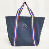 Anya Hindmarch 新品 イギリス限定TESCO UNIVERSAL BAG エコバッグ トートバッグ ネイビー レディース アニヤ・ハインドマーチ【中古】5-1014G♪
