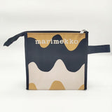 marimekko nuuka 2 pikku lokki 小物入れ ポーチ ブラック ベージュ レディース マリメッコ【中古】5-1130G∞