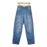 GRANDMA MAMA DAUGHTER サイドジップデニム ダメージ加工 ジーンズ デニムパンツ ブルー レディース グランマママドーター【中古】6-0205G∞