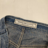 GRANDMA MAMA DAUGHTER サイドジップデニム ダメージ加工 ジーンズ デニムパンツ ブルー レディース グランマママドーター【中古】6-0205G∞