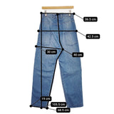 GRANDMA MAMA DAUGHTER サイドジップデニム ダメージ加工 ジーンズ デニムパンツ ブルー レディース グランマママドーター【中古】6-0205G∞