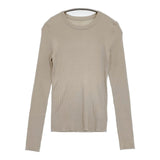 Spick and Span ウォッシャブル クルーネックリブニット 定価13200円 ニット 24AW ベージュ レディース スピックアンドスパン【中古】5-1014T♪