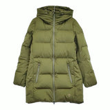 DESCENTE ALLTERRAIN 水沢ダウン ラクーンファー DOR-C7638W サイズM ダウンコート カーキ レディース デサントオルテライン【中古】5-1123A♪