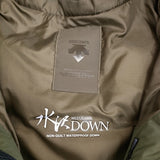 DESCENTE ALLTERRAIN 水沢ダウン ラクーンファー DOR-C7638W サイズM ダウンコート カーキ レディース デサントオルテライン【中古】5-1123A♪