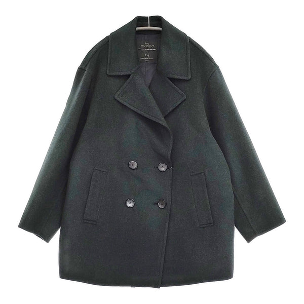 23区 未使用 【滝沢眞規子さん着用】MANTECOPureリバー Pコート サイズ44 定価60500円 ピーコート 24AW グリーン レディース 23区【中古】5-1014T♪