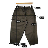 sasanqua by trees AN-126 Shuttle Pants シャトルパンツ 定価18480円 コットンワイド パンツ カーキ レディース サザンカバイツリーズ【中古】6-0214G∞