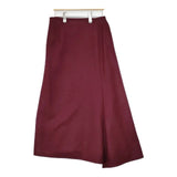 Yohji Yamamoto +NOIR ウール 切替 アシンメトリー ロングスカート ワインレッド レディース ヨウジヤマモト プリュス ノアール【中古】5-1126T∞