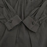 the last flower 単調な空間 Hand smocking bloues 定価53900円 ブラウス シャツ 25AW ブラック レディース ザラストフラワー【中古】5-1014M♪