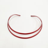 ISSEY MIYAKE ダブルメタルチョーカー チョーカー レッド レディース イッセイミヤケ【中古】5-1112G◎