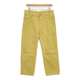 caqu 26104 Roll-up Boys コットン ロールアップ ボーイズ デニムパンツ イエロー レディース サキュウ【中古】6-0214G∞