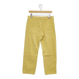 caqu 26104 Roll-up Boys コットン ロールアップ ボーイズ デニムパンツ イエロー レディース サキュウ【中古】6-0214G∞