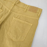 caqu 26104 Roll-up Boys コットン ロールアップ ボーイズ デニムパンツ イエロー レディース サキュウ【中古】6-0214G∞
