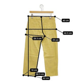 caqu 26104 Roll-up Boys コットン ロールアップ ボーイズ デニムパンツ イエロー レディース サキュウ【中古】6-0214G∞