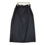 Dulcamara ウール ベルト付き よそいき ロングスカート ブラック レディース ドゥルカマラ【中古】5-1126T∞