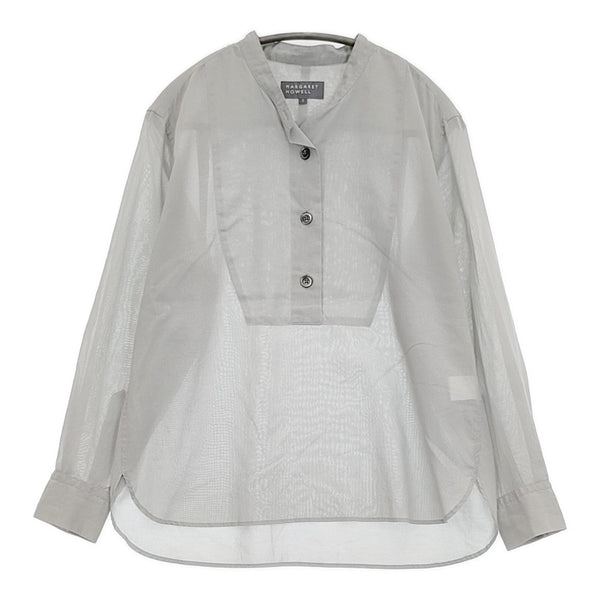 MARGARET HOWELL COTTON VOILE サイズ1 578-4253003 シアー 長袖シャツ 24AW グレー レディース マーガレットハウエル【中古】5-1014M♪