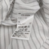 MARGARET HOWELL SOFT COTTON CHAMBRAY 1 定価42900円 ストライプシャツ 25AW ホワイト グレー レディース マーガレットハウエル【中古】5-1014M♪