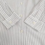 MARGARET HOWELL SOFT COTTON CHAMBRAY 1 定価42900円 ストライプシャツ 25AW ホワイト グレー レディース マーガレットハウエル【中古】5-1014M♪
