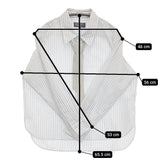 MARGARET HOWELL SOFT COTTON CHAMBRAY 1 定価42900円 ストライプシャツ 25AW ホワイト グレー レディース マーガレットハウエル【中古】5-1014M♪