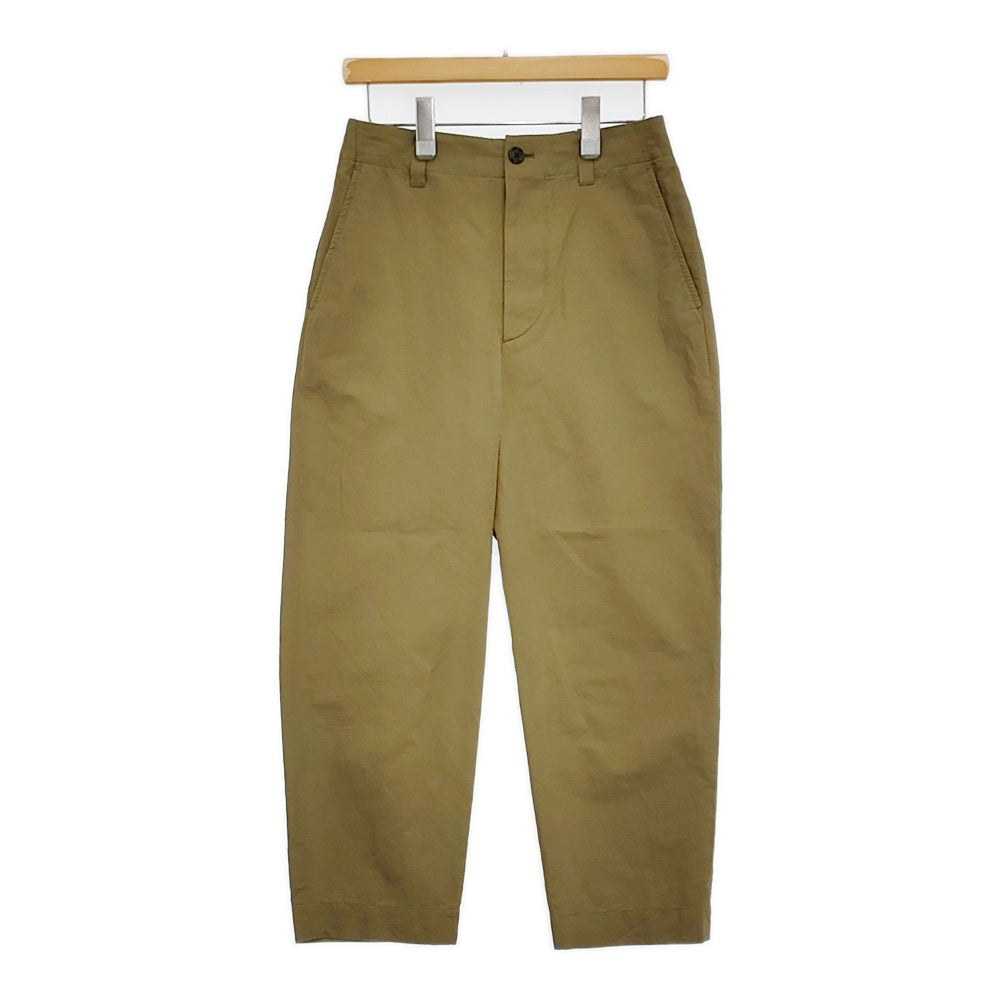 MARGARET HOWELL カジュアルパンツ サイズ1 カーキ MARGARET HOWELL PLAIN WEAVE COTTON LINEN TROUSERS サイズ1 定価