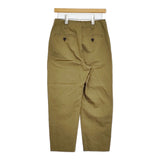 MARGARET HOWELL PLAIN WEAVE COTTON LINEN TROUSERS サイズ1 定価36300円 パンツ 25SS カーキ レディース マーガレットハウエル【中古】5-1014M♪