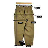 MARGARET HOWELL PLAIN WEAVE COTTON LINEN TROUSERS サイズ1 定価36300円 パンツ 25SS カーキ レディース マーガレットハウエル【中古】5-1014M♪
