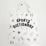 R&D.M.Co- ブリティッシュスポーツ リネン BRITISH SPORTS トートバッグ ホワイト ブラック レディース オールドマンズテーラー【中古】6-0104G∞