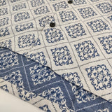 OUTIL ECRU + INDIGO JACQUARD CHEMISIER サイズ1 半袖シャツ 24SS ライトグレー ブルー レディース ウティ【中古】5-1014S♪