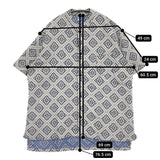 OUTIL ECRU + INDIGO JACQUARD CHEMISIER サイズ1 半袖シャツ 24SS ライトグレー ブルー レディース ウティ【中古】5-1014S♪