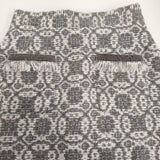 kijinokanosei 花雪ウール シルク混 定価33000円 ロングスカート グレー ホワイト レディース キジノカノウセイ【中古】5-1123T♪