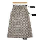 kijinokanosei 花雪ウール シルク混 定価33000円 ロングスカート グレー ホワイト レディース キジノカノウセイ【中古】5-1123T♪